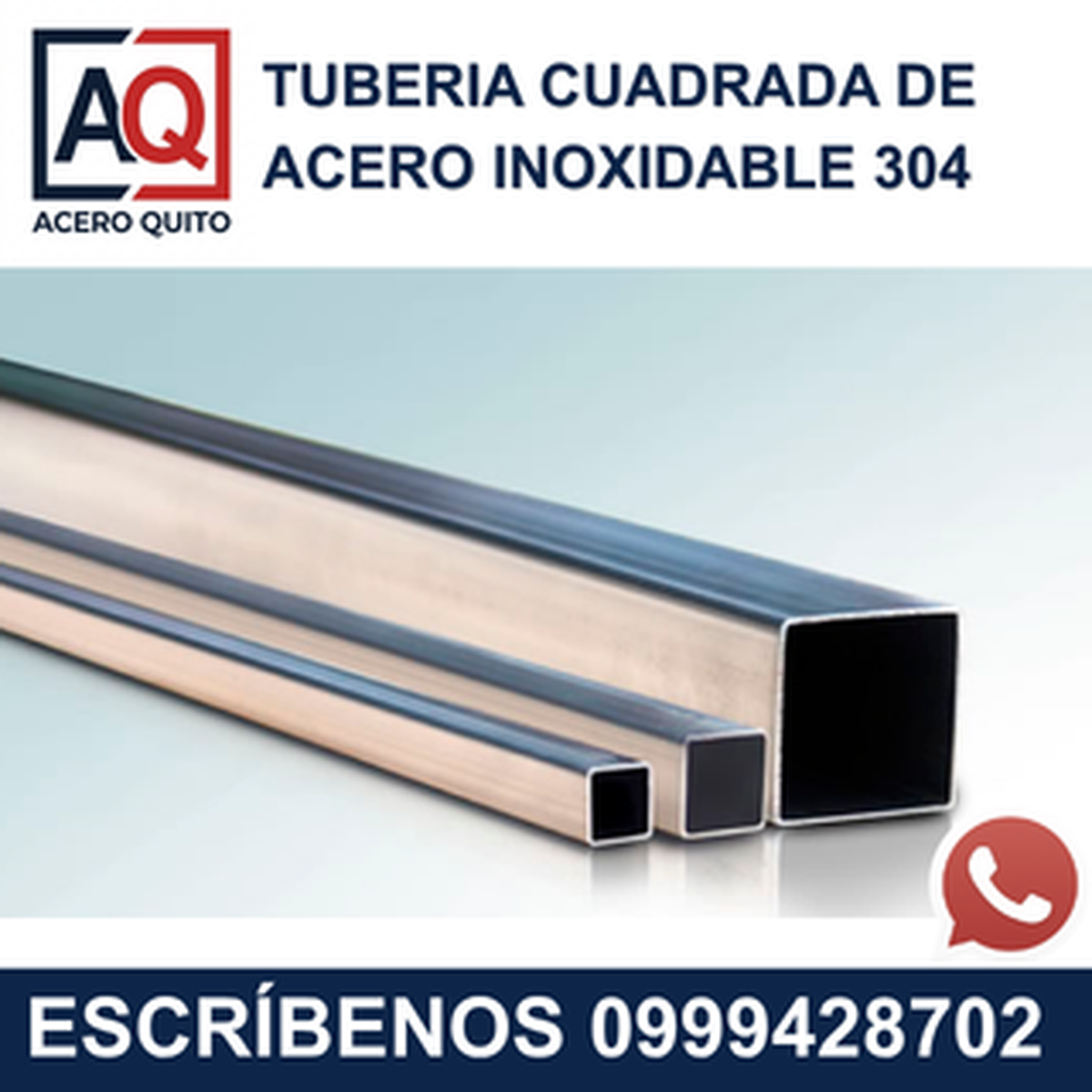 Tubo Cuadrado de Acero Inoxidable Quito