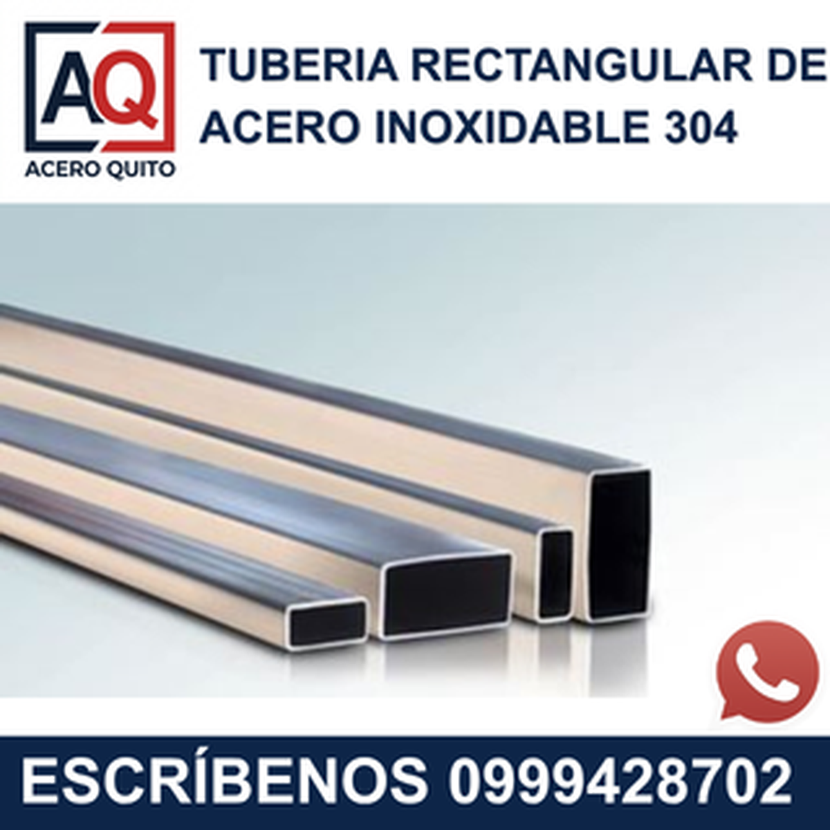 Tubo Rectangular de Acero Inoxidable Quito