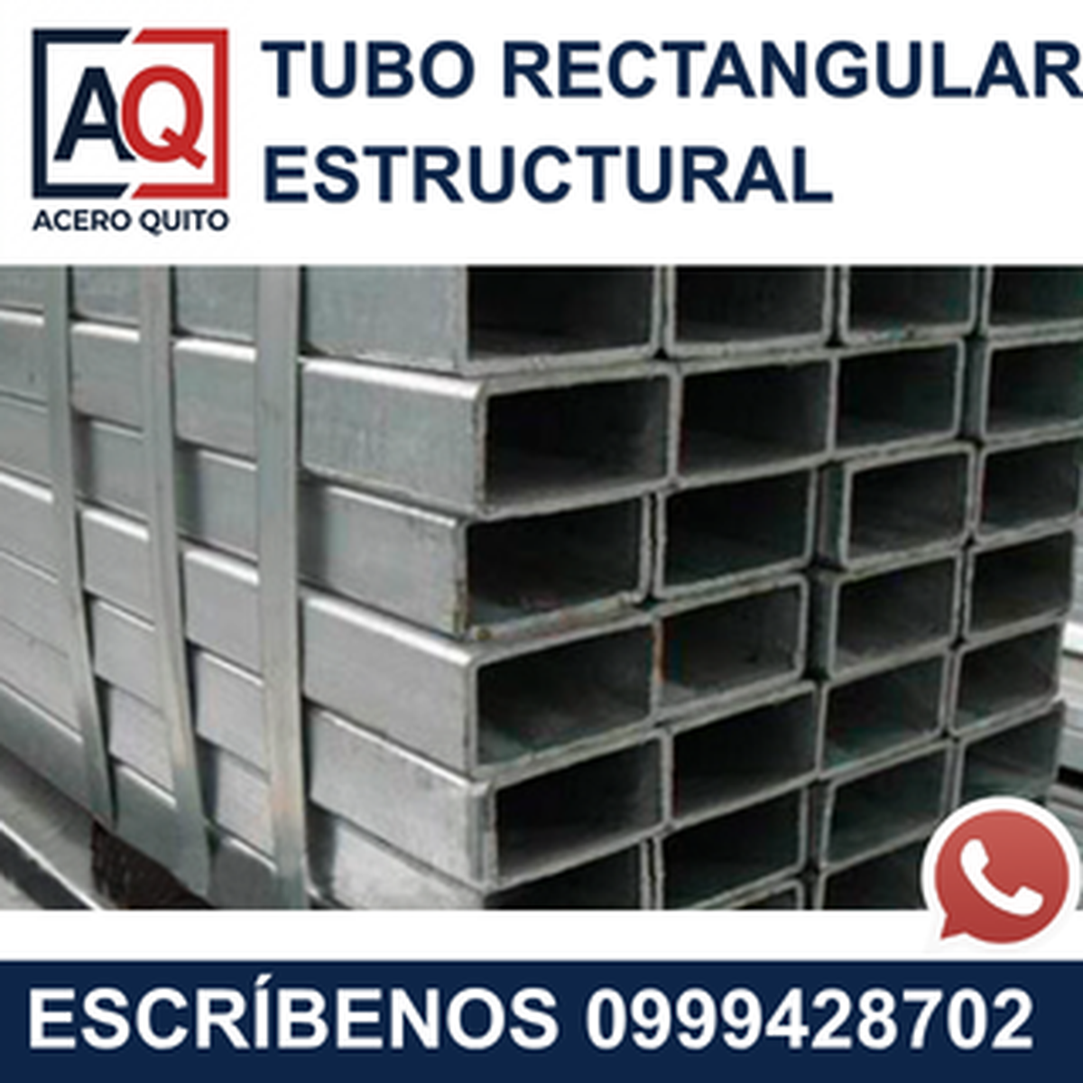 Tubería Rectangular de Acero Quito